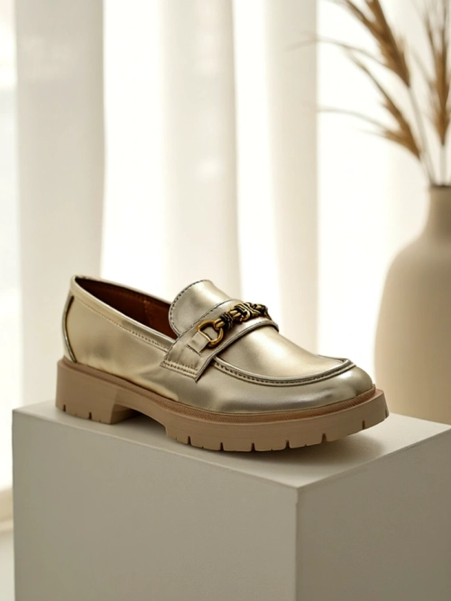 Royalfashion Жіночі мокасини з позолотою Goldlove