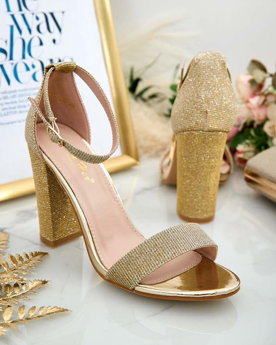 Royalfashion Dámské brokátové sandály Etotta