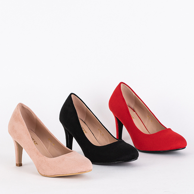 Klasické pudrové lodičky na podpatku Hikka - Obuv