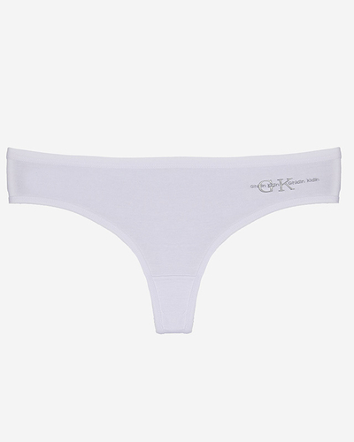 Bílé dámské kalhotky tanga s nápletem - Spodní prádlo