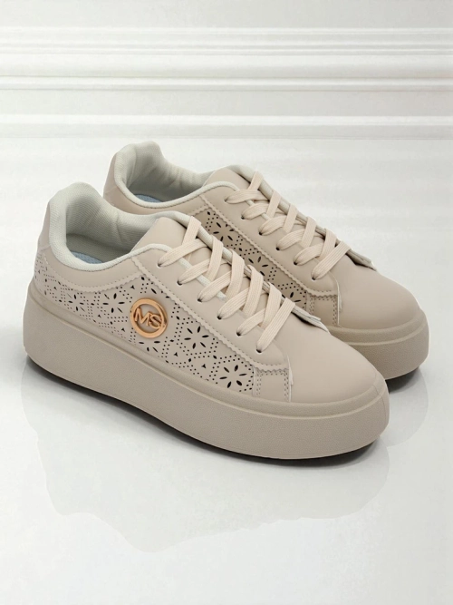 Aurelia Бежеві Снікерси Платформа Royalfashion Еко Шкіра