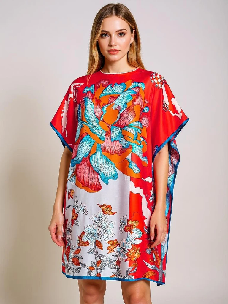 Pareo šaty ke kolenům Royalfashion Calista – vícebarevná elegance