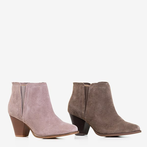 Сірі жіночі ботильйони на підборах Pererra