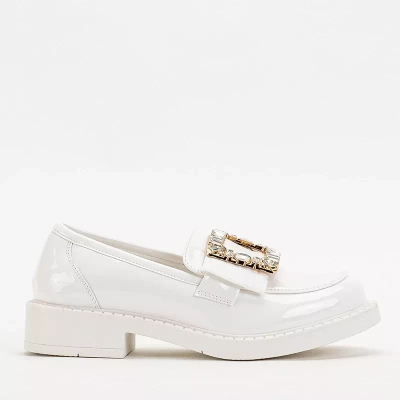 OUTLET Bílé dámské boty s krystaly Iolara - Obuv