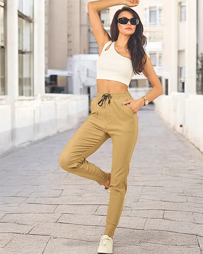 Royalfashion Dámské kalhoty z rovné látky