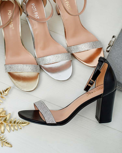 Royalfashion Жіночі босоніжки з цирконами Cemilces