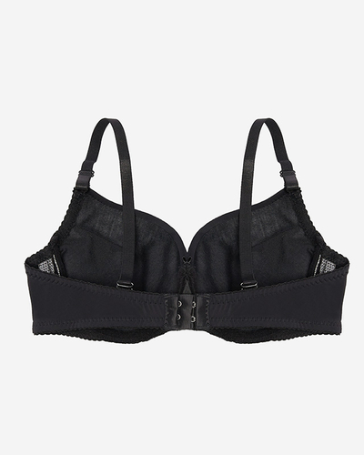 Чорний жіночий мереживний бюстгальтер - Нижня білизна