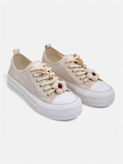 Royalfashion Dámské perforované tenisky s ozdobami Osdo