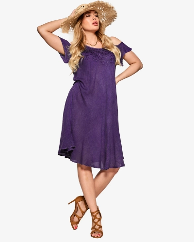 Fialový dámský přehoz na postel - Oblečení