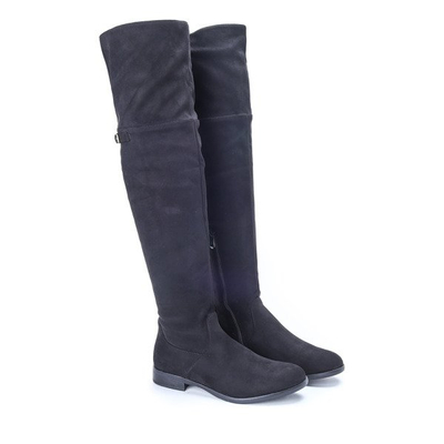 Czarne kozaki Tanija - Obuwie