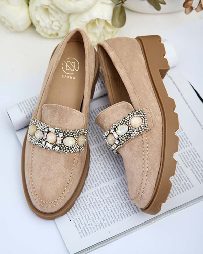Royalfashion Жіночі мокасини з кольоровими цирконами Nel