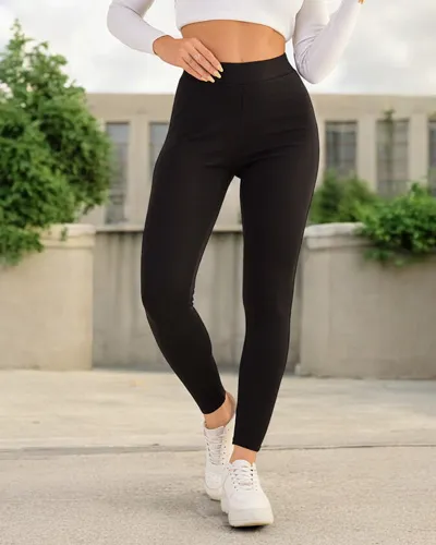 Royalfashion Bavlněné dámské legíny se zirkony