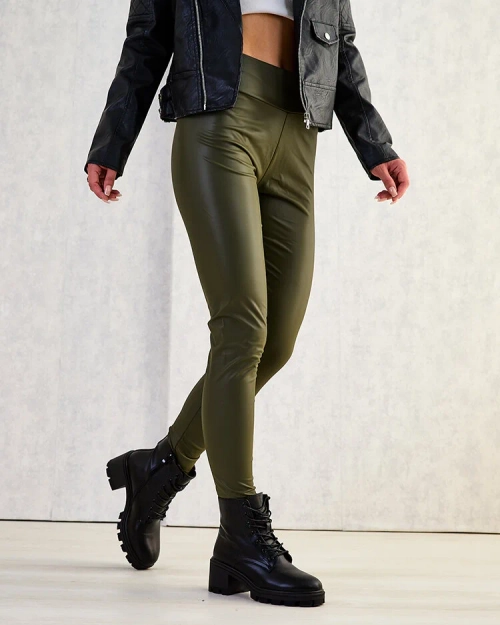 Жіночі легінси з екошкіри Royalfashion