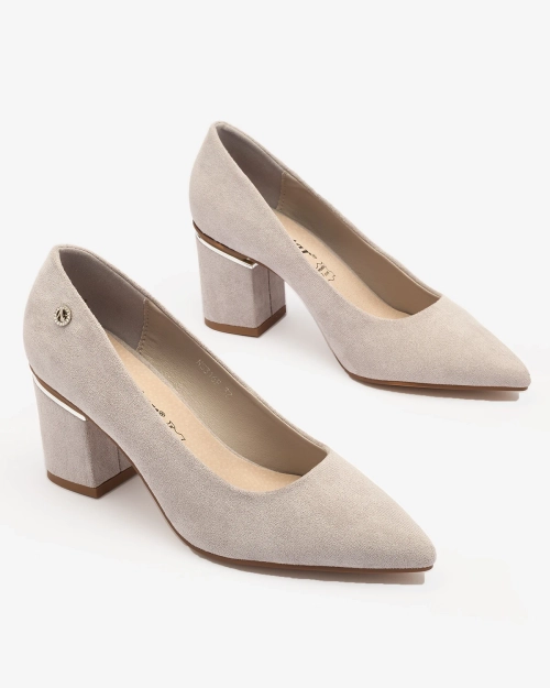 Royalfashion Світло-сірі жіночі туфлі-човники Nanly