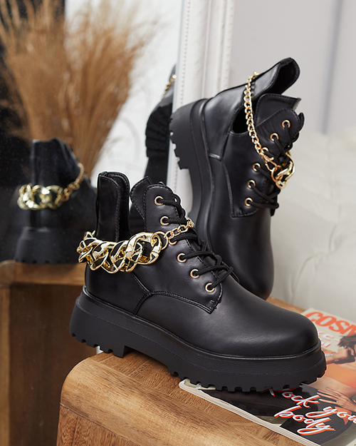 Чорні жіночі черевики з вирізами Neriso