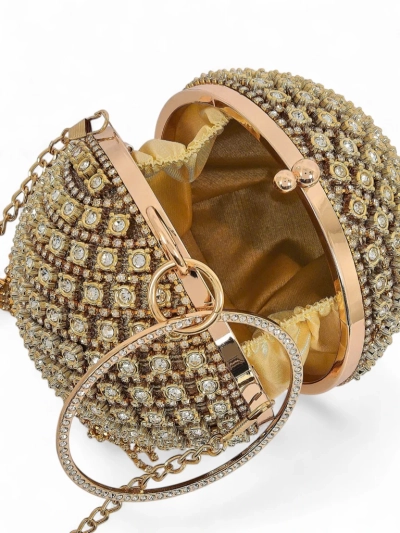 Royalfashion Жіноча сумочка куля з цирконами Velora Bloom