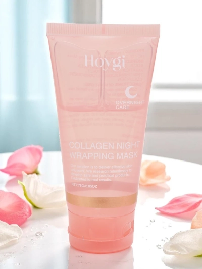 Kolagenová pleťová maska, hydratační a proti stárnutí, se štětcem na noční použití