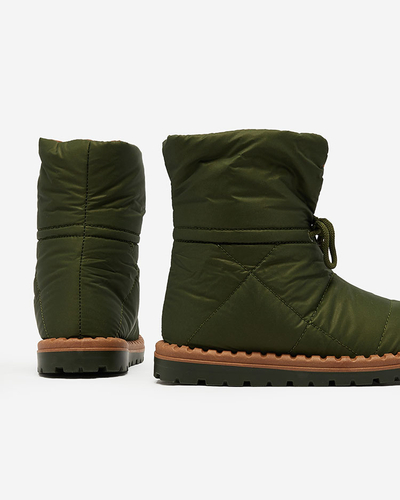 Royalfashion Dámské nazouvací sněhule v zelené barvě Nevonsis