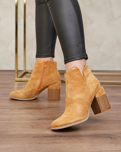 Чоботи Royalfashion Camel жіночі Teascir на шпильці
