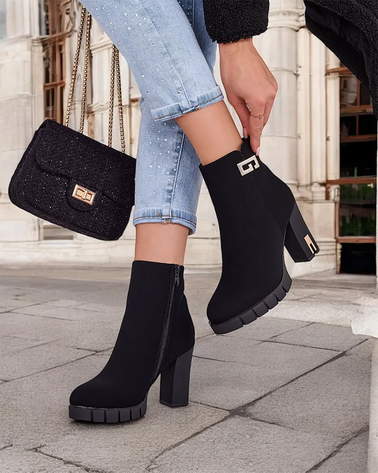 Dámské kotníkové boty Royalfashion na sloupku Orotti