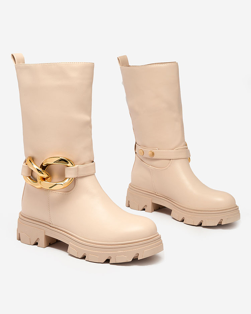 Коричневі жіночі чоботи з утепленням Mekira