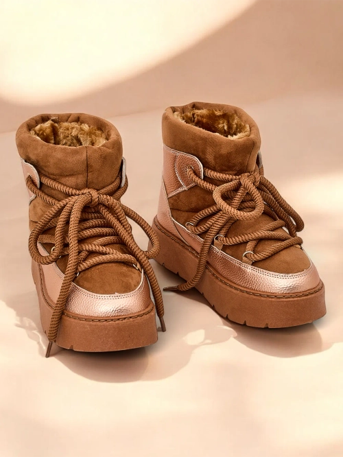 Zhinochi snihovi choboti Royalfashion Lace-up Iniuc