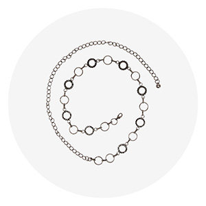 Чорний жіночий металевий ремінь