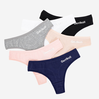 Dámské uniformní tanga kalhotky set 6 / balení - Spodní prádlo