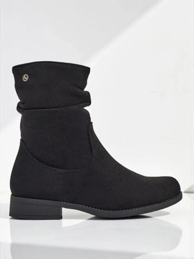 Vyšší dámské eko semišové kotníkové boty Norvia