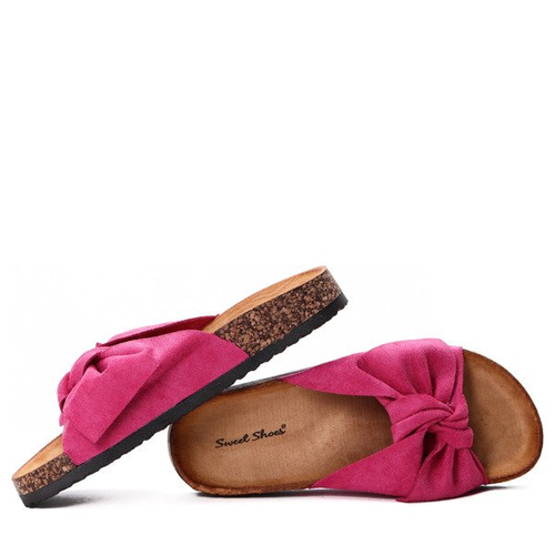 Różowe klapki- Obuwie