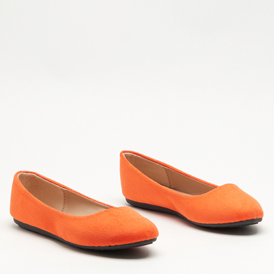 Royalfashion Oranžové dámské baleríny z ekokůže Marius