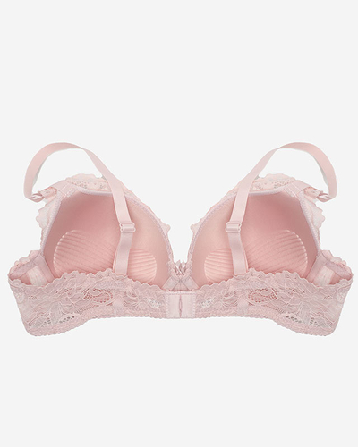 Жіночий бюстгальтер з мереживом рожевого кольору - Нижня білизна