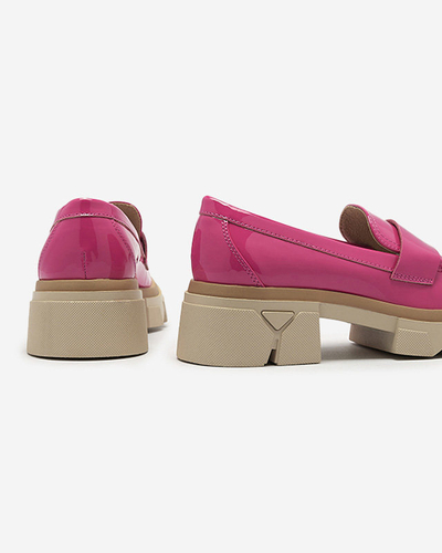 Royalfashion Lakované fuchsiové mokasíny pro ženy Gelopa