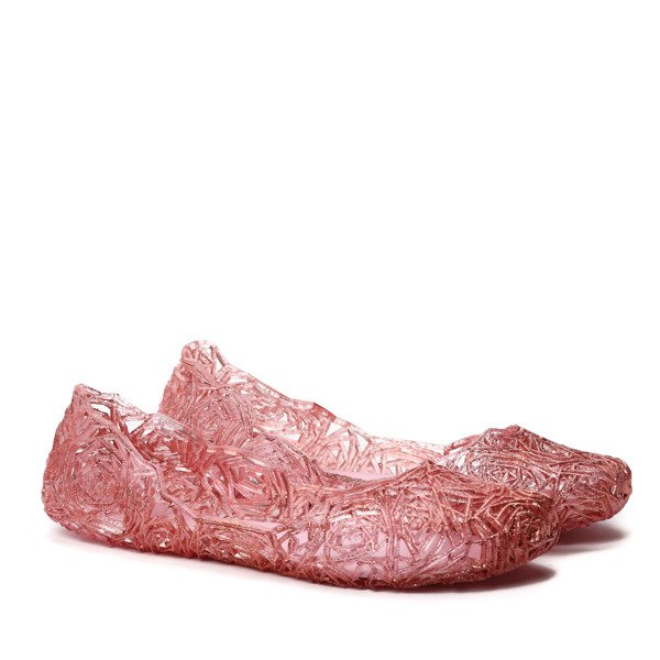 Růžová balerína s brokátem Carolina - obuv 1
