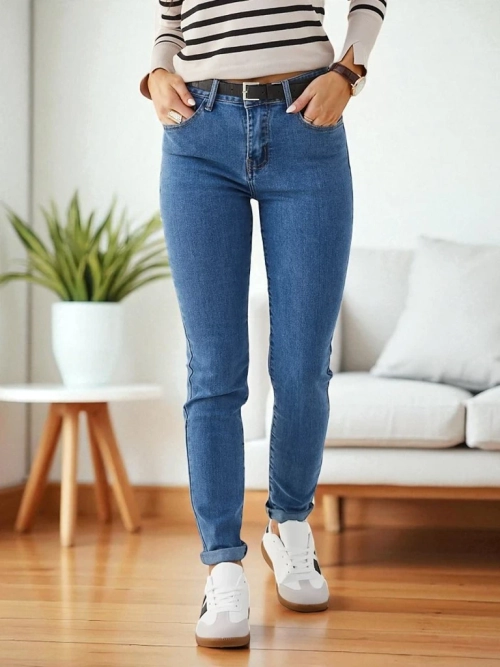 Royalfashion Жіночі бавовняні tapered джинси