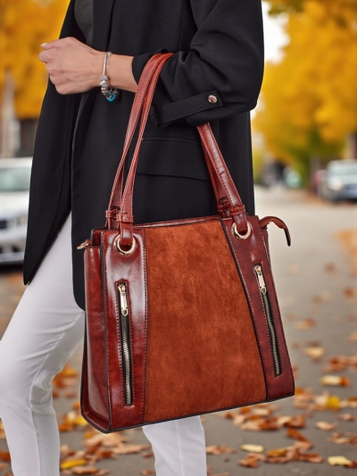 Dámská shopper kabelka z eko kůže Silent Raven