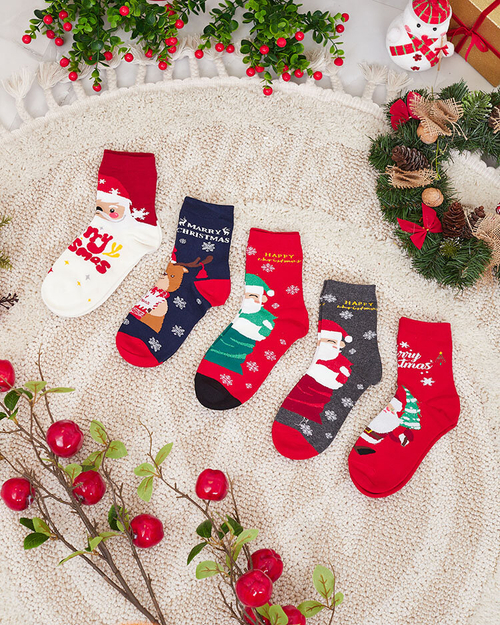 Royalfashion Набір жіночих різдвяних шкарпеток 5/уп