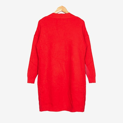 Жіночий светр з червоним кардиганом - Одяг