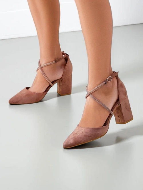 Royalfashion Жіночі туфлі з екосаме з ремінцями Eurole