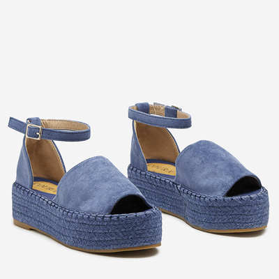 Modré dámské sandály na platformě Ponera - Obuv