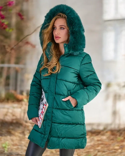 Жіноча стьобана зимова куртка Royalfashion