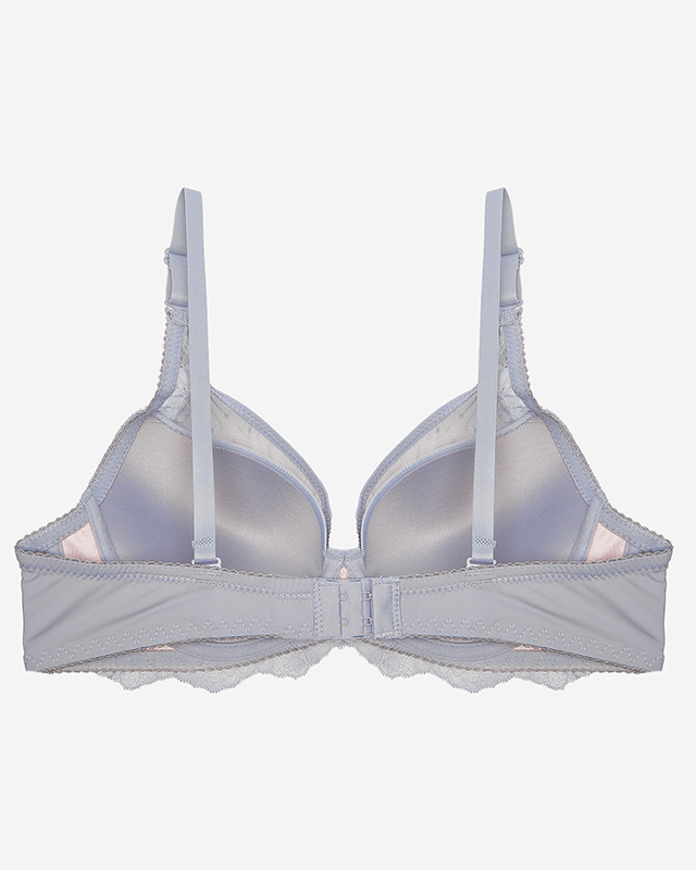 Šedorůžová dámská podprsenka zdobená krajkou - Spodní prádlo