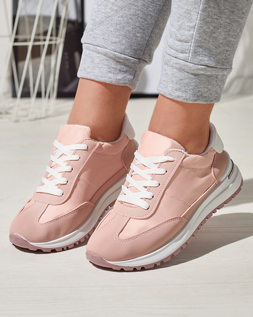 Жіночі рожеві спортивні кросівки на шнурівці Sweri - Взуття