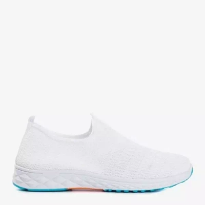 OUTLET Bílé pánské sportovní slip-on boty - na Telfer- Footwear