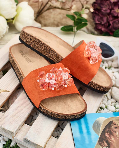 Royalfashion Dámské žabky Villo s kamínky