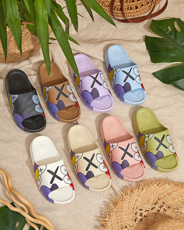 OUTLET Royalfashion Zlatohnědé dámské žabky Elmino