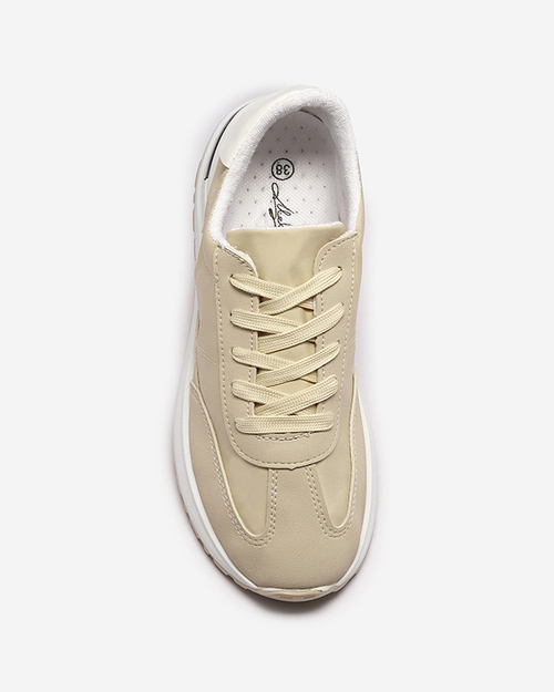 Жіночі бежеві спортивні кросівки на шнурівці Sweri - Взуття