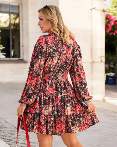 Dámské koleno délka šaty Royalfashion s potiskem