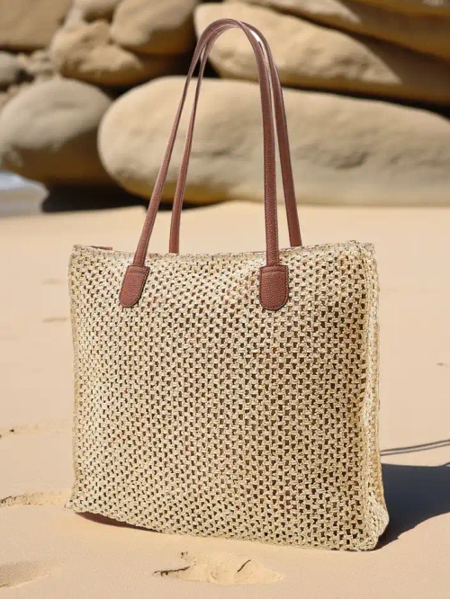 Royalfashion Велика солом'яна жіноча літня сумка