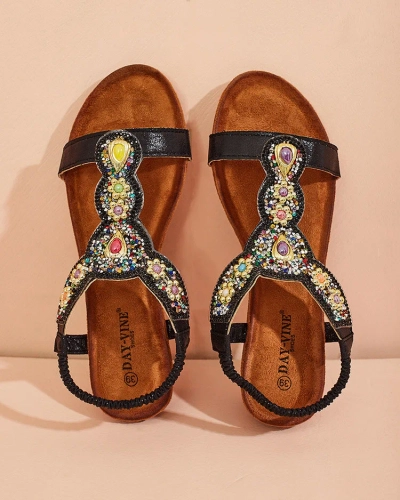 Royalfashion Жіночі босоніжки Subbel зі стразами